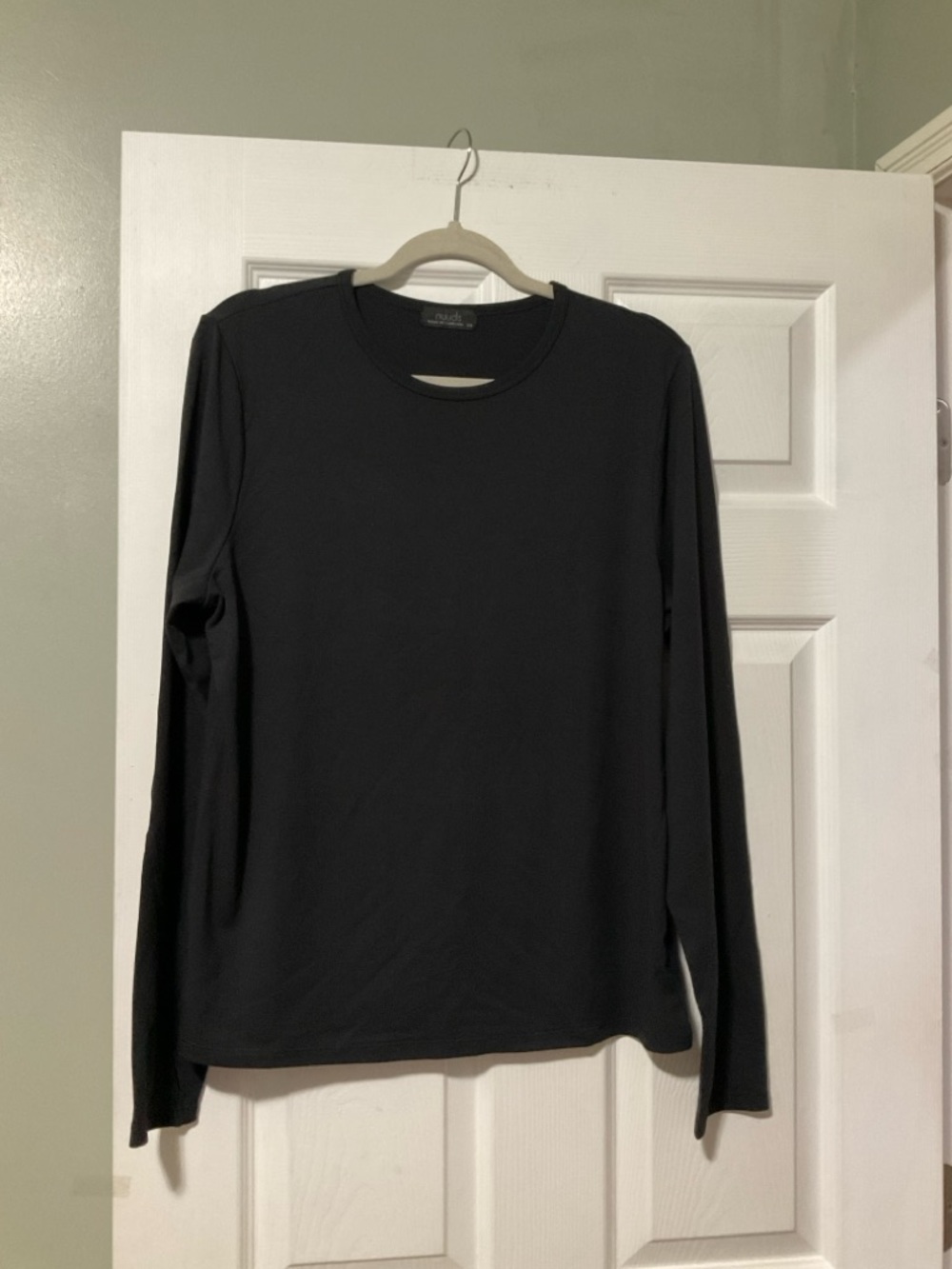 nuuds Black Long Sleeve Crewneck Tee